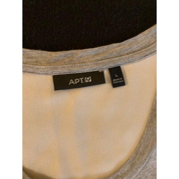 Apt. 9 Womens Lace Panel Knit Top with Short Sleeves & Scoop Neck - Size Large - Picture 2 of 9